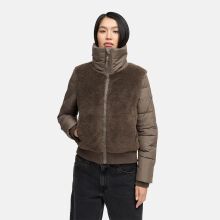 Navahoo Teddyzone Damen Winter Steppjacke gef&uuml;ttert Stone Brown-Gr&ouml;&szlig;e XS - Gr. 34