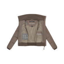 Navahoo Teddyzone Damen Winter Steppjacke gef&uuml;ttert Stone Brown-Gr&ouml;&szlig;e XS - Gr. 34