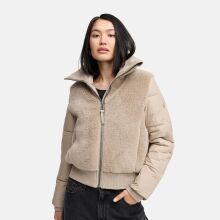 Navahoo Teddyzone Damen Winter Steppjacke gef&uuml;ttert Light Taupe-Gr&ouml;&szlig;e S - Gr. 36