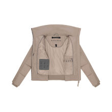 Navahoo Teddyzone Damen Winter Steppjacke gef&uuml;ttert Light Taupe-Gr&ouml;&szlig;e XXL - Gr. 44