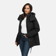 Marikoo Tivaa Damen Herbst Winter Steppjacke Schwarz-Größe XXL - Gr. 44