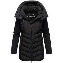Marikoo Tivaa Damen Herbst Winter Steppjacke Schwarz-Größe XXL - Gr. 44