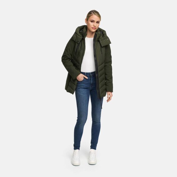 Marikoo Tivaa Damen Herbst Winter Steppjacke Dark Olive-Größe XS - Gr. 34