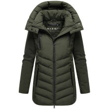 Marikoo Tivaa Damen Herbst Winter Steppjacke Dark Olive-Größe XS - Gr. 34