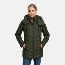 Marikoo Tivaa Damen Herbst Winter Steppjacke Dark Olive-Gr&ouml;&szlig;e S - Gr. 36