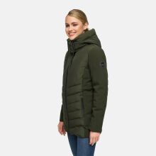 Marikoo Tivaa Damen Herbst Winter Steppjacke Dark Olive-Gr&ouml;&szlig;e XL - Gr. 42