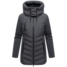 Marikoo Tivaa Damen Herbst Winter Steppjacke Anthrazit-Gr&ouml;&szlig;e XXL - Gr. 44