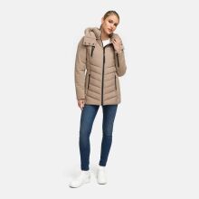 Marikoo Tivaa Damen Herbst Winter Steppjacke Taupe Grey-Größe M - Gr. 38