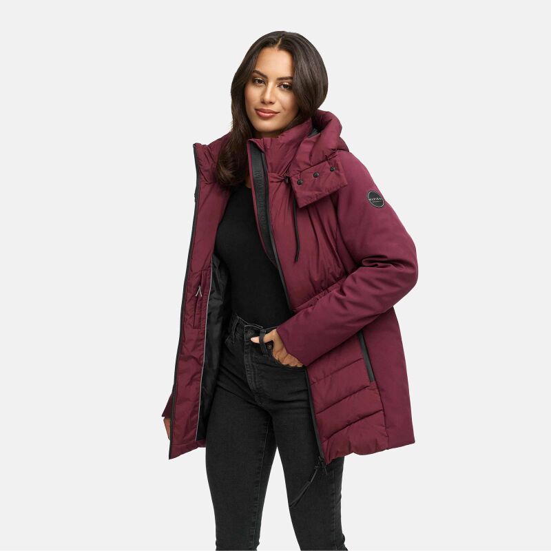 Marikoo Tivaa Damen Herbst Winter Steppjacke Wine