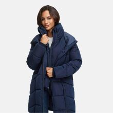 Marikoo Virenaa Damen Winter Steppjacke halblang Navy Gr&ouml;&szlig;e L - Gr. 40