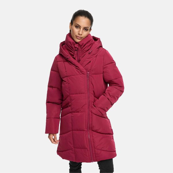 Marikoo Virenaa Damen Winter Steppjacke halblang Berry Wine Größe S - Gr. 36