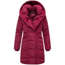 Marikoo Virenaa Damen Winter Steppjacke halblang Berry Wine Gr&ouml;&szlig;e M - Gr. 38