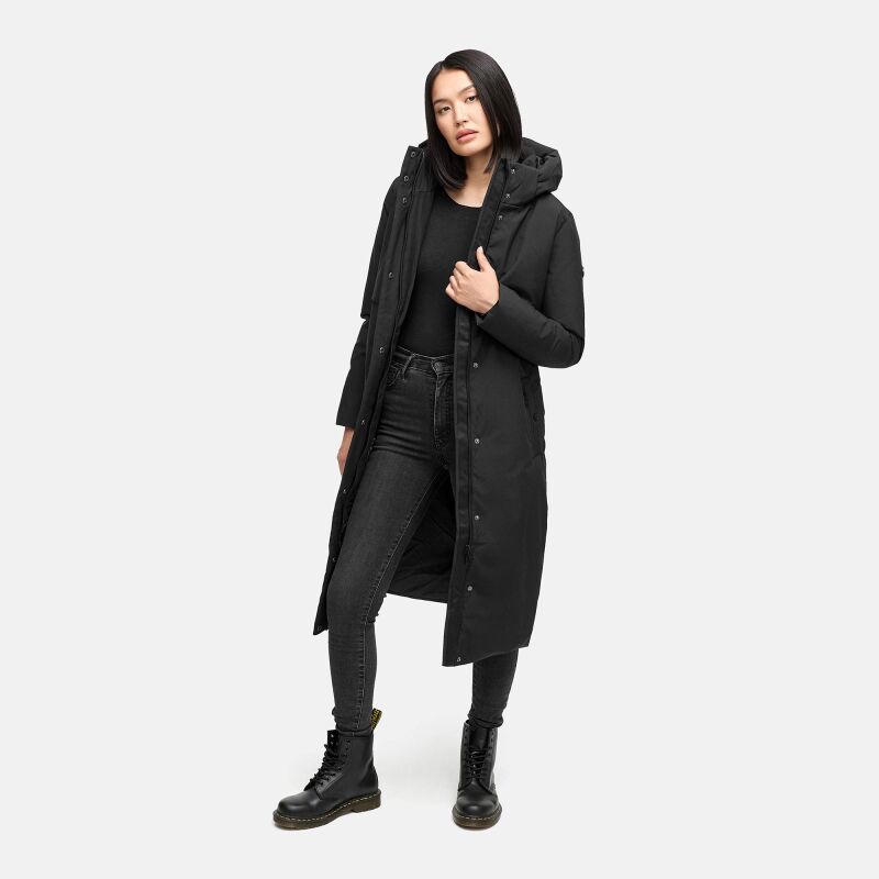 Navahoo Waldbummler Damen Herbst Winter Parka Schwarz Größe XS - Gr. 34