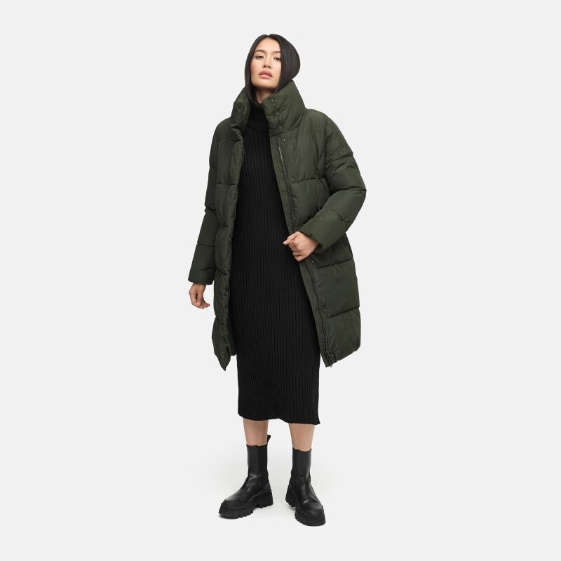 Navahoo Wolkenkuss Winter Steppjacke halblang Dark Olive-Gr&ouml;&szlig;e L - Gr. 40