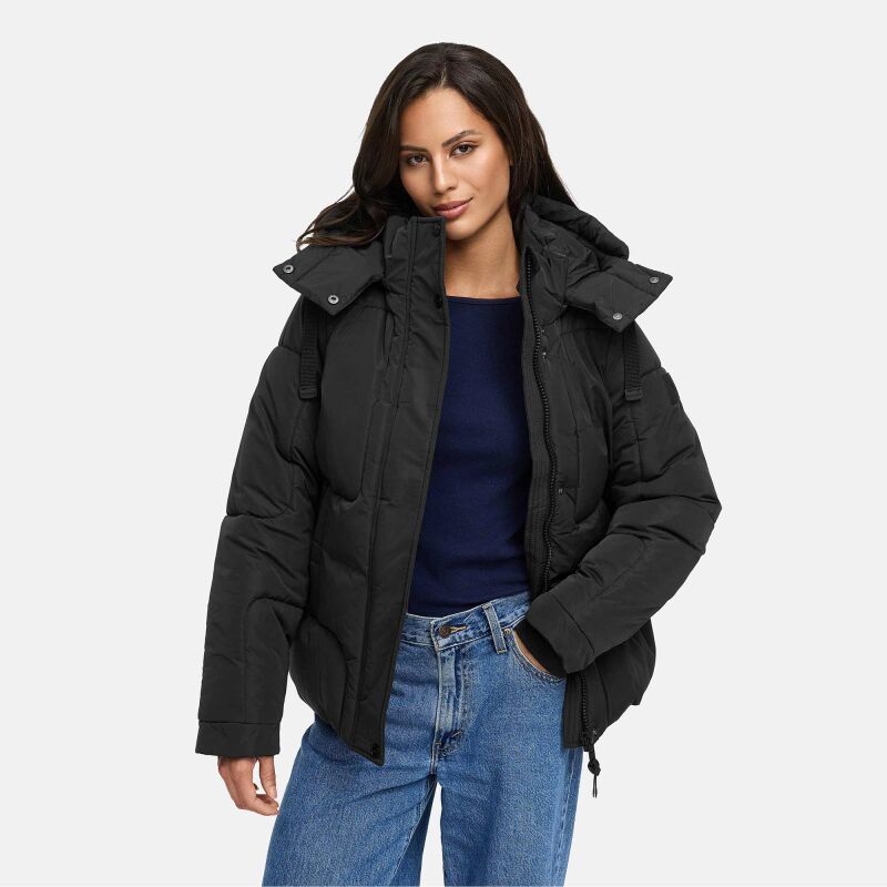 Navahoo Zauberlicht Damen Herbst Winter Steppjacke Schwarz Gr&ouml;&szlig;e M - Gr. 38