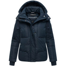 Navahoo Zauberlicht Damen Herbst Winter kurz Steppjacke Navy Größe S - Gr. 36