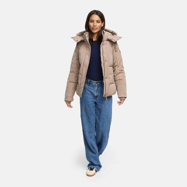 Navahoo Zauberlicht Damen Herbst Winter Steppjacke Taupe Grey Größe S - Gr. 36