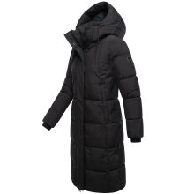 Marikoo Chumanii Damen Herbst Winter Steppmantel Parka lang Schwarz Gr&ouml;&szlig;e M - Gr.38