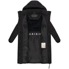 Marikoo Chumanii Damen Herbst Winter Steppmantel Parka lang Schwarz Gr&ouml;&szlig;e L - Gr.40