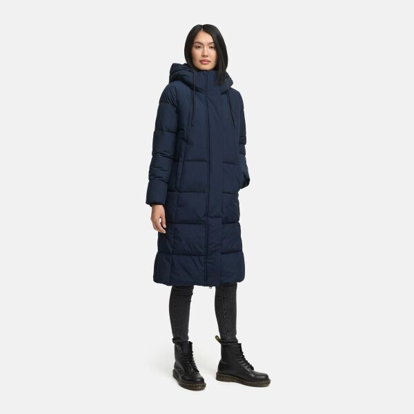 Marikoo Chumanii Damen Herbst Winter Steppmantel Parka lang Navy Größe XS - Gr.34