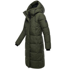 Marikoo Chumanii Damen Herbst Winter Steppmantel Parka lang DarkOlive Größe S - Gr.36
