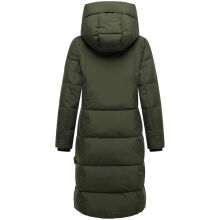 Marikoo Chumanii Damen Herbst Winter Steppmantel Parka lang DarkOlive Größe S - Gr.36