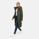 Marikoo Chumanii Damen Herbst Winter Steppmantel Parka lang DarkOlive Größe S - Gr.36