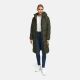Marikoo Chumanii Damen Herbst Winter Steppmantel Parka lang DarkOlive Größe S - Gr.36
