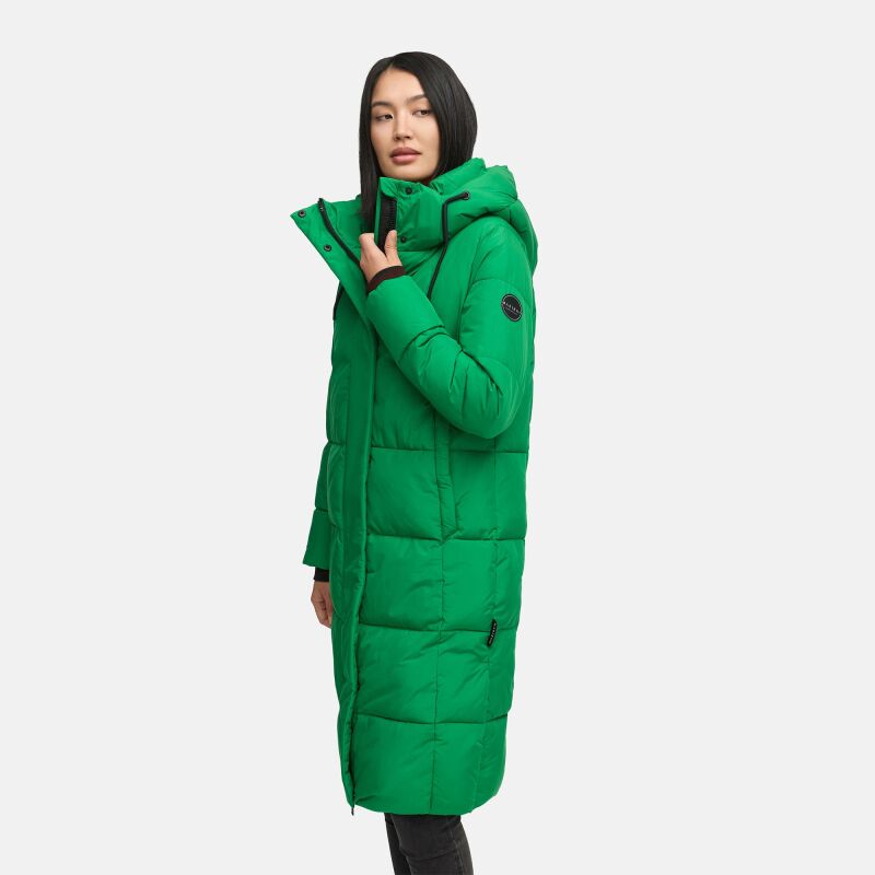 Marikoo Chumanii Damen Herbst Winter Steppmantel Parka lang SmaragdGreen Größe S - Gr.36