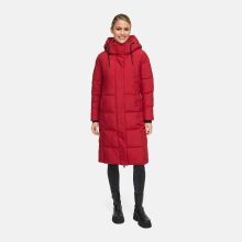 Marikoo Chumanii Damen Herbst Winter Steppmantel Parka lang DeepRed Größe S - Gr.36