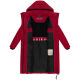Marikoo Chumanii Damen Herbst Winter Steppmantel Parka lang DeepRed Größe S - Gr.36