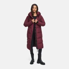 Marikoo Chumanii Damen Herbst Winter Steppmantel Parka lang Wine Gr&ouml;&szlig;e S - Gr.36