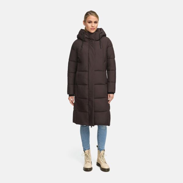 Marikoo Chumanii Damen Herbst Winter Steppmantel Parka lang Choco Größe XS - Gr.34