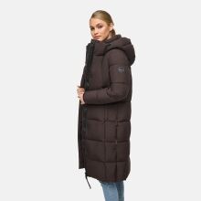 Marikoo Chumanii Damen Herbst Winter Steppmantel Parka lang Choco Größe XS - Gr.34