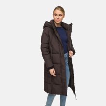Marikoo Chumanii Damen Herbst Winter Steppmantel Parka lang Choco Größe XS - Gr.34