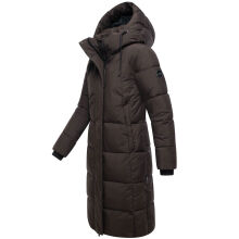 Marikoo Chumanii Damen Herbst Winter Steppmantel Parka lang Choco Größe XS - Gr.34