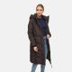 Marikoo Chumanii Damen Herbst Winter Steppmantel Parka lang Choco Größe XS - Gr.34
