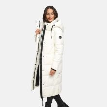 Marikoo Chumanii Damen Herbst Winter Steppmantel Parka lang Offwhite Gr&ouml;&szlig;e L - Gr.40