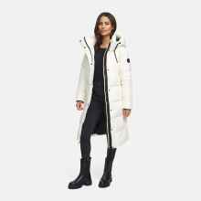 Marikoo Chumanii Damen Herbst Winter Steppmantel Parka lang Offwhite Gr&ouml;&szlig;e L - Gr.40