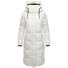 Marikoo Chumanii Damen Herbst Winter Steppmantel Parka lang Offwhite Gr&ouml;&szlig;e L - Gr.40