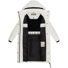 Marikoo Chumanii Damen Herbst Winter Steppmantel Parka lang Offwhite Gr&ouml;&szlig;e L - Gr.40