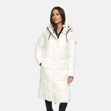 Marikoo Chumanii Damen Herbst Winter Steppmantel Parka lang Offwhite Gr&ouml;&szlig;e XXL - Gr.44