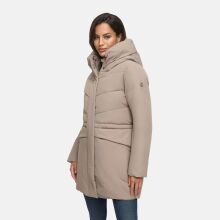 Marikoo Delilah Damen Herbst Winter Steppjacke TaupeGrey-Gr&ouml;&szlig;e M - Gr. 38