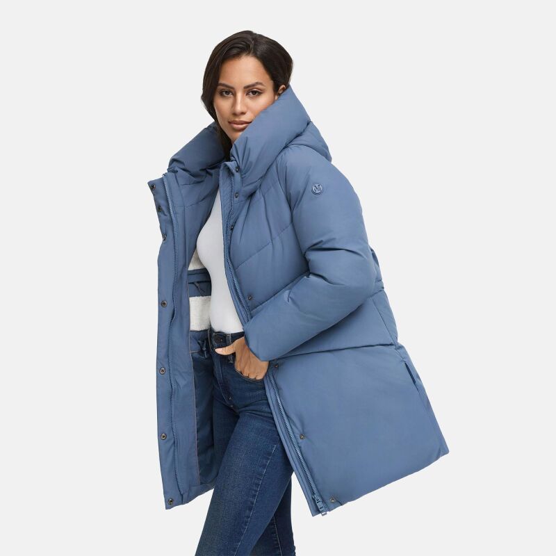 Marikoo Delilah Damen Herbst Winter Steppjacke DustyBlue-Gr&ouml;&szlig;e S - Gr. 36