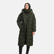 Navahoo Engelsfeder Damen Winter Parka Steppmantel DarkOlive Größe XS - Gr.34