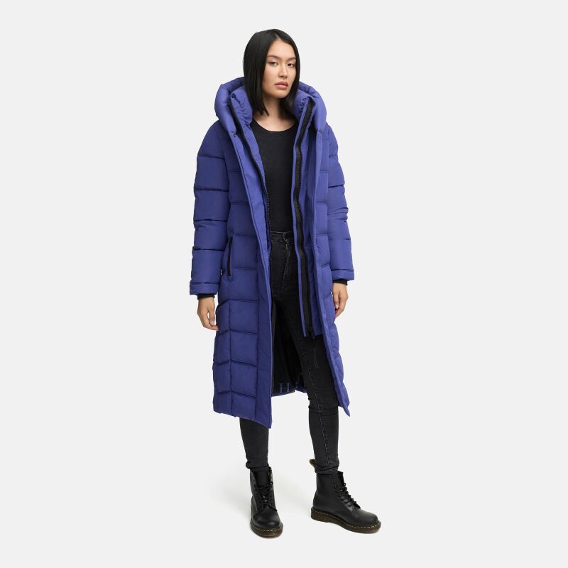 Navahoo Engelsfeder Damen Winter Parka Steppmantel BlueViolet Gr&ouml;&szlig;e M - Gr.38