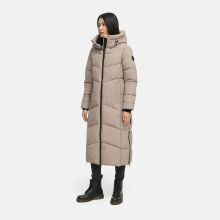 Marikoo Firella Damen Winter Steppmantel Winterjacke Parka TaupeGrey-Größe XS - Gr. 34