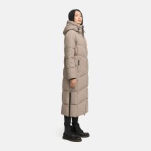 Marikoo Firella Damen Winter Steppmantel Winterjacke Parka TaupeGrey-Größe M - Gr. 38
