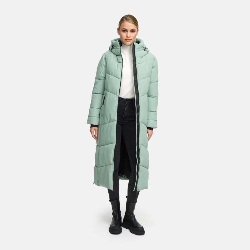 Marikoo Firella Damen Winter Steppmantel Winterjacke Parka SmokeyMint-Gr&ouml;&szlig;e S - Gr. 36