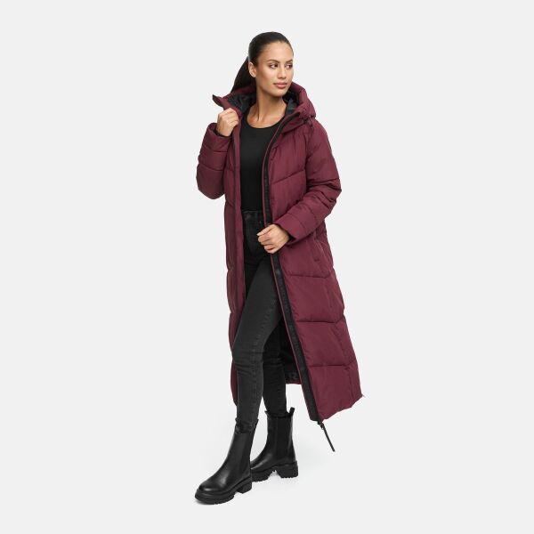 Marikoo Firella Damen Winter Steppmantel Winterjacke Parka Wine-Größe XXL - Gr. 44